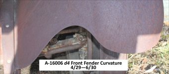 A-16006 LH d4 Front Fender - Curvature 4/29—6/30