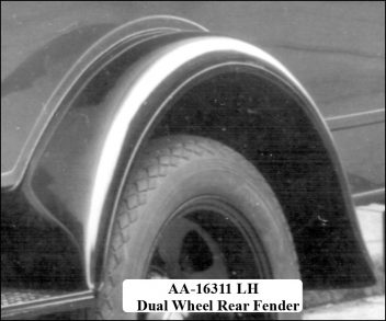 AA-16311 LH Rear Fender (for dual wheels)