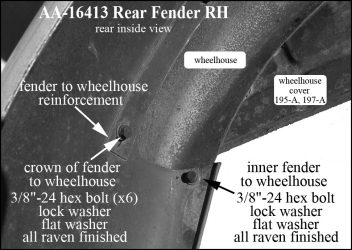 AA-16413 RH Rear Fender Installation
