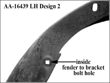 AA-16438 d2 Rear Fender - inside fender to bracket hole