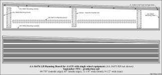 AA-16476 LH Running Board – linoleum covered and trimmed – for AA131 with single wheel equipment