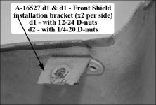 A-16527 d1—d2 Front Shield Bracket