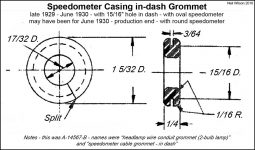 A-14567-B Speedometer in-dash Grommet