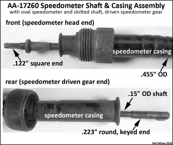AA-17260 Speedometer Shaft/Casing Assembly
