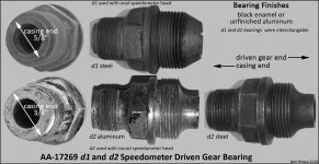 AA-17269 d1 and d2 Speedometer Driven Gear Bearing