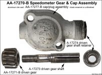 AA-17270-B Speedometer Gear and Cap Assembly