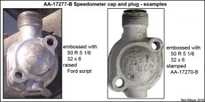AA-17277-B Speedometer Cap and Plug Assembly - examples