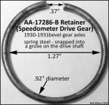 AA-17286-B Retainer (Speedometer Drive Gear)