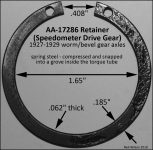 AA-17286 Retainer (Speedometer Drive Gear)