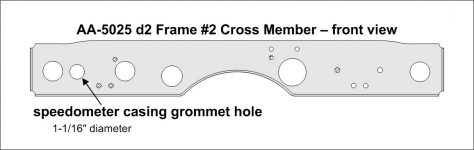 Speedometer Grommet Hole - AA-5025 Frame #2 Cross Member