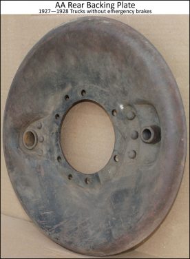 Fig 6c– AA Rear Backing Plate 1927—1928