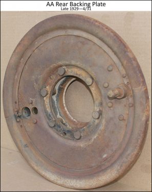 Fig 6e– AA Rear Backing Plate Late 1929—4/31