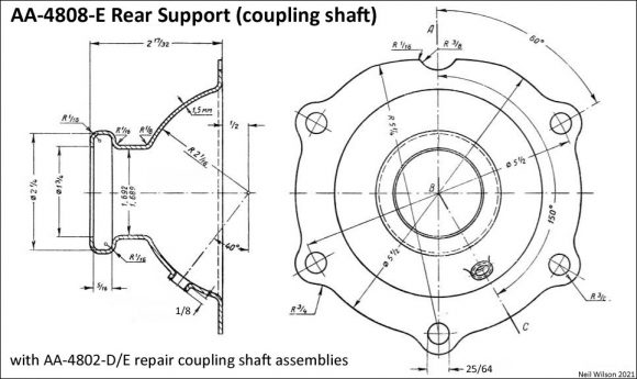 AA-4808-E Rear Support (coupling shaft)