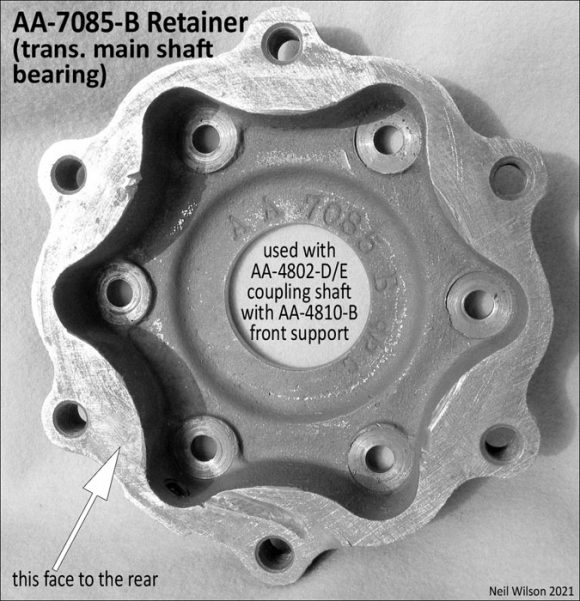 AA-7085-B Retainer (trans. main shaft bearing)