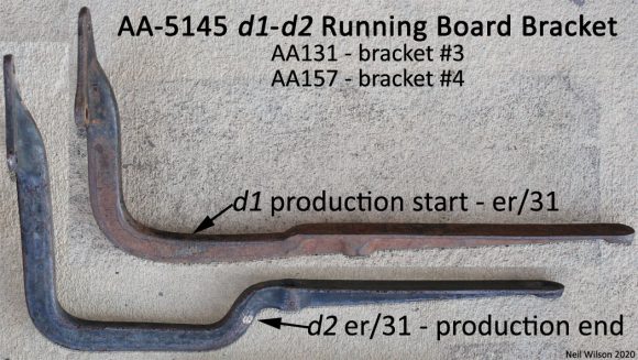 AA-5145 d1-d2 Running Board Brackets