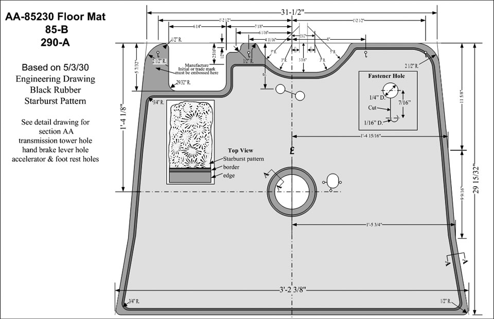 AA-85230 Front Floor Mat