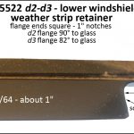 A-45522 d2-d3 Lower Windshield Weather Strip Retainer
