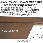 A-45522 d4-d6 Lower Windshield Weather Strip Retainer