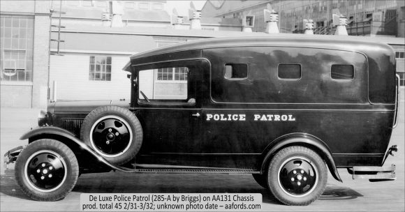 285-A De Luxe Police Patrol - Briggs - 2/31-3/32 - 45 - photo date?