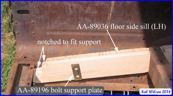 89-A Express Floor Sill Assembly - Side Sill (rear view)
