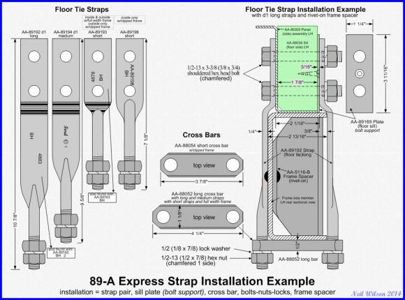 89-A Express Installation Floor Tie Strap Installation Example