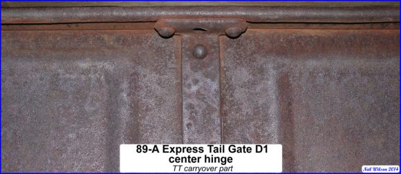 89-A Express Tail Gate Assembly d1 Center Hinge